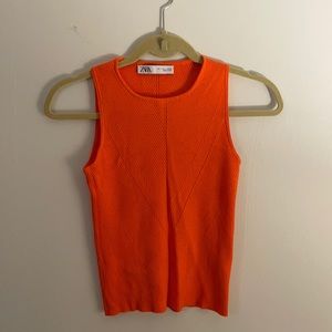 ZARA orange crop top